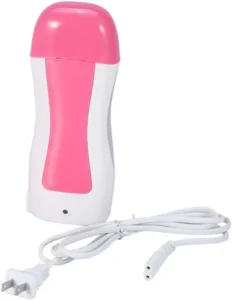 calentador de cera en roll-on de crisnails en rosa vista frontal