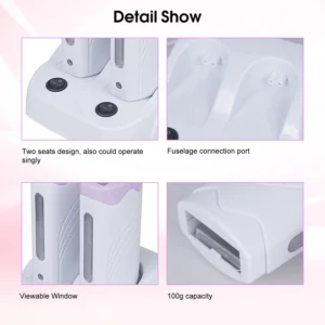 calentador de cera roll on vinteky sobre detalles